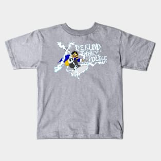 Static Shock Defund The Police Kids T-Shirt